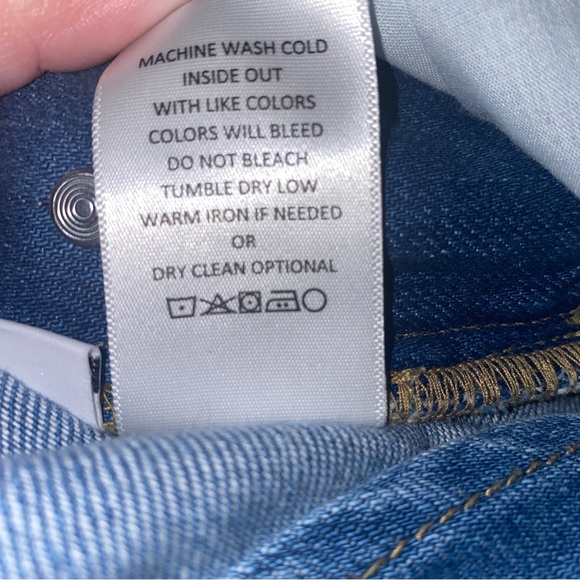 Zenana Distressed Denim Short Overalls Size Small - Picture 11 of 12